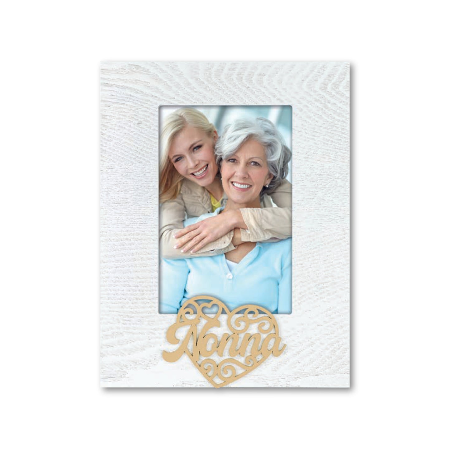Cornice da Tavolo Famiglia - Portafoto in Legno con Scritta