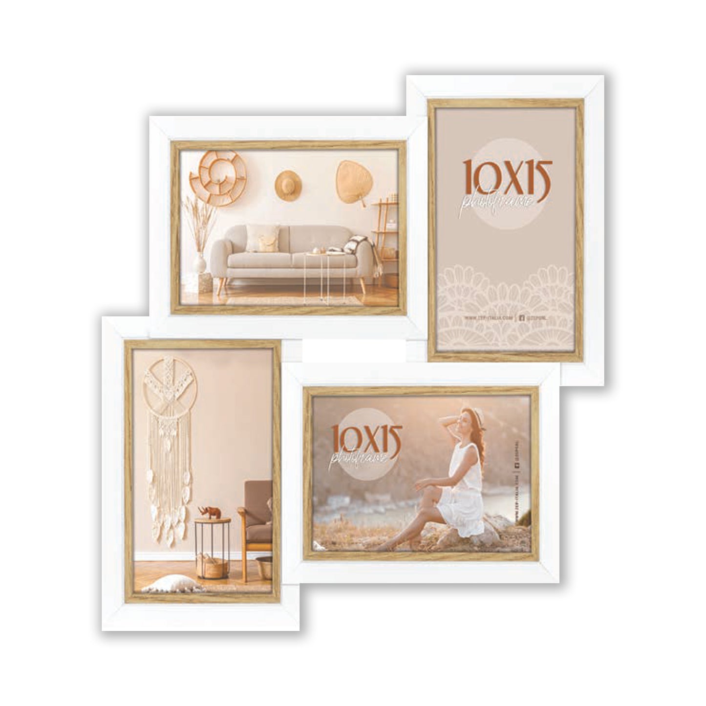 Cornice Multifoto Moderna - Portafoto Multiframe per Famiglia e Ricordi