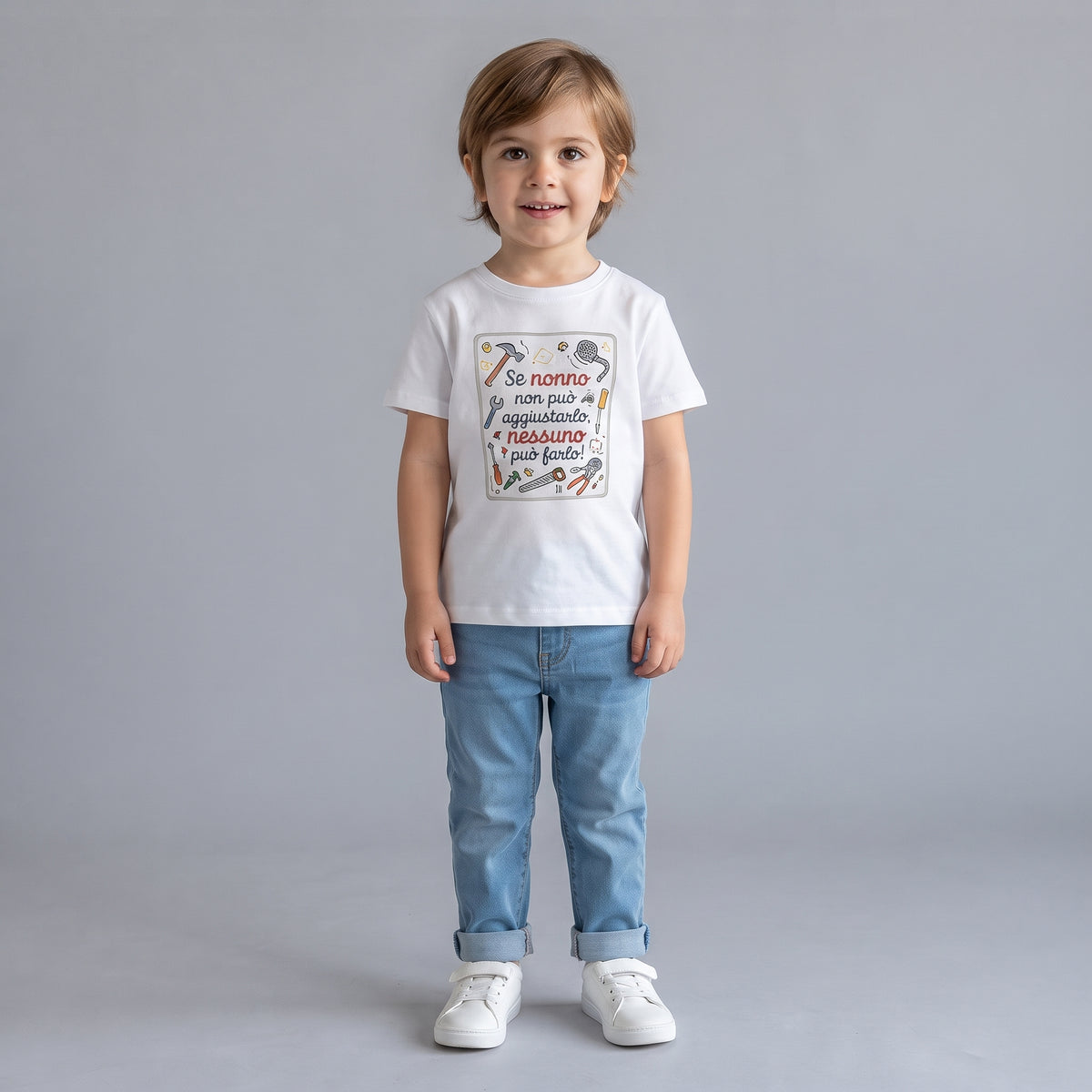T-shirt Personalizzata Bambino e Bambina con Foto - Maglietta Effetto Cotone 3-8 Anni