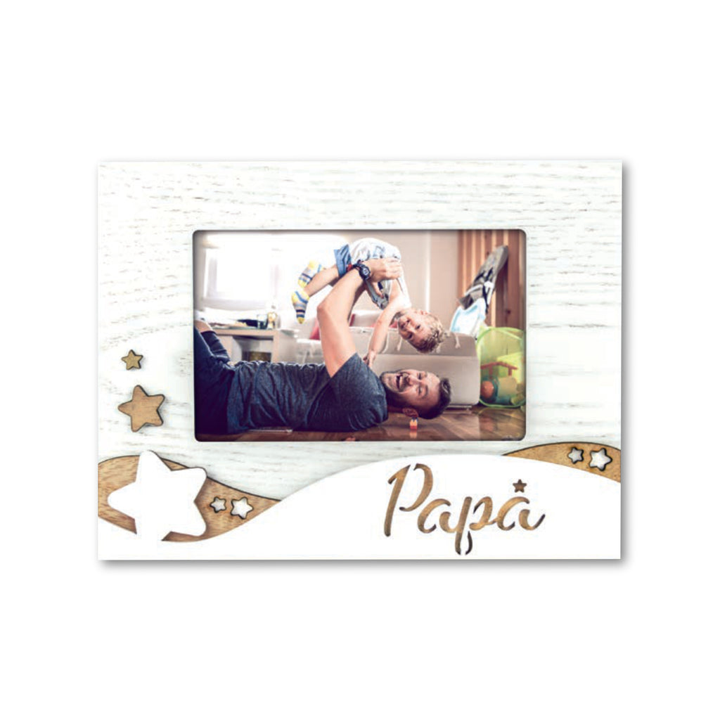 Cornice da Tavolo Famiglia - Portafoto in Legno con Scritta