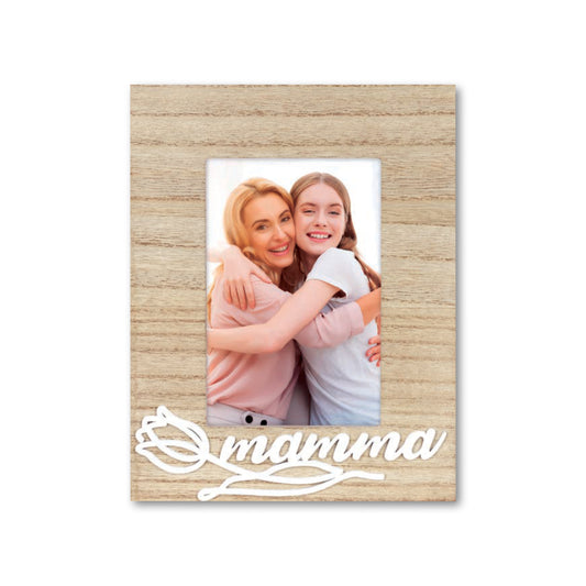 Cornice da Tavolo Famiglia - Portafoto in Legno con Scritta