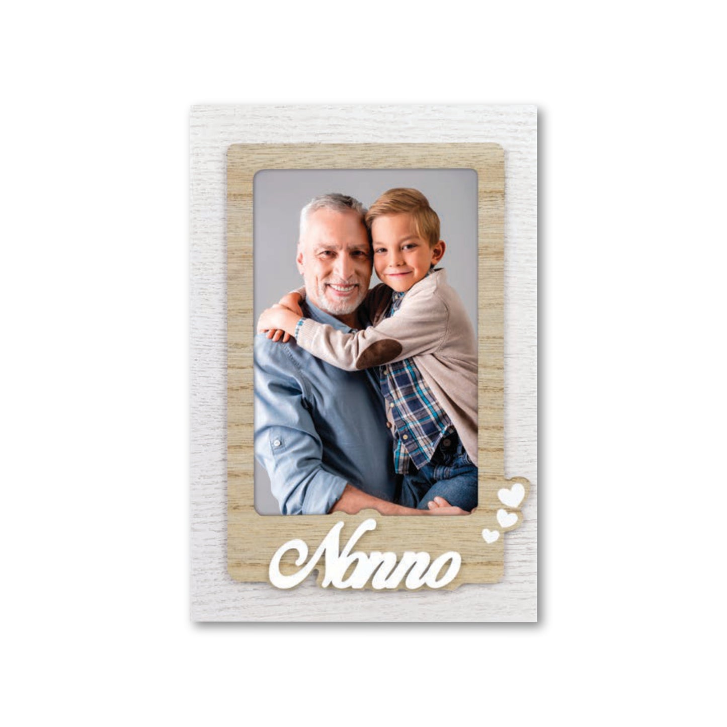 Cornice da Tavolo Famiglia - Portafoto in Legno con Scritta