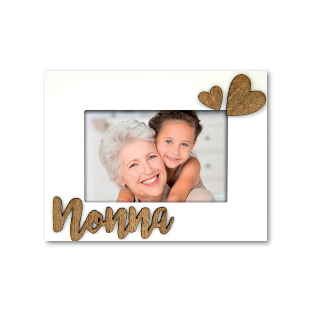 Cornice da Tavolo Famiglia - Portafoto in Legno con Scritta