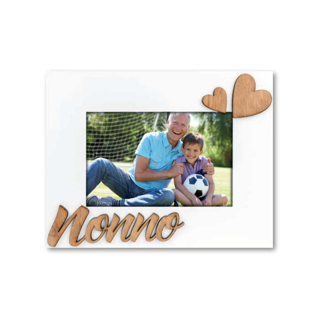 Cornice da Tavolo Famiglia - Portafoto in Legno con Scritta