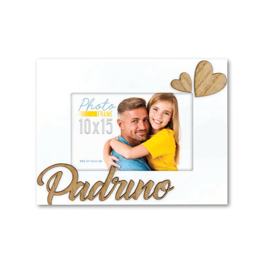 Cornice da Tavolo Famiglia - Portafoto in Legno con Scritta