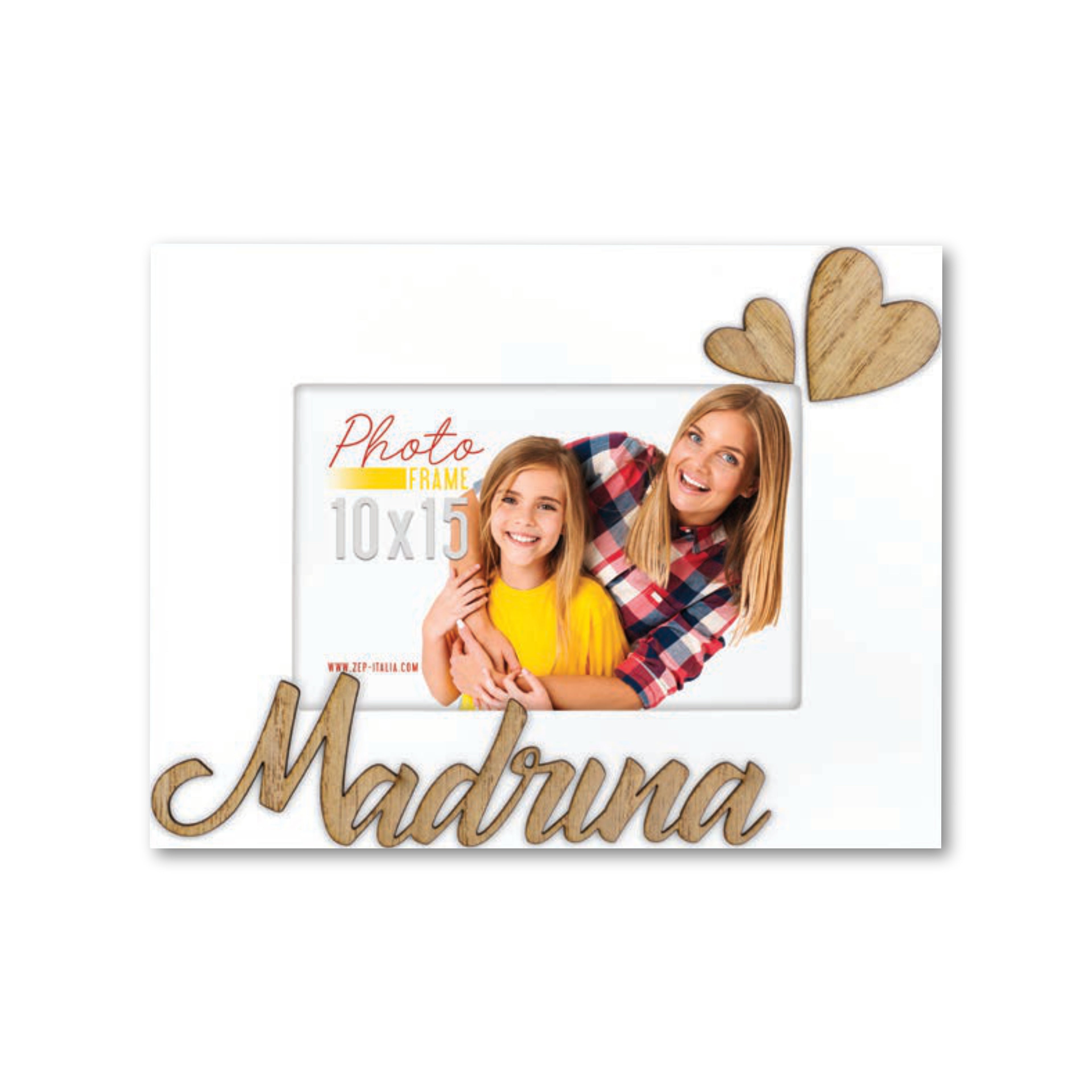 Cornice da Tavolo Famiglia - Portafoto in Legno con Scritta