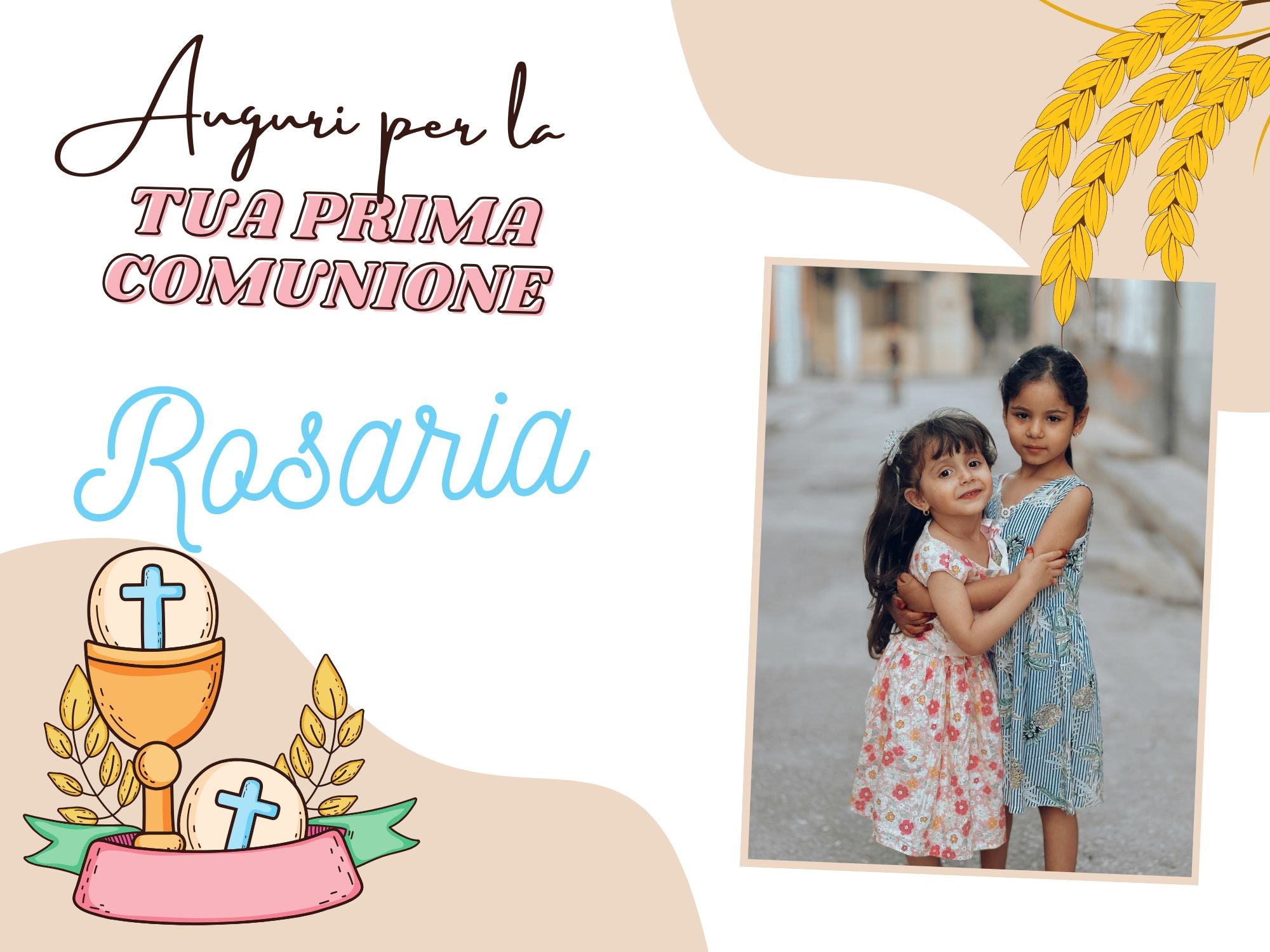 Biglietto auguri personalizzato pieghevole