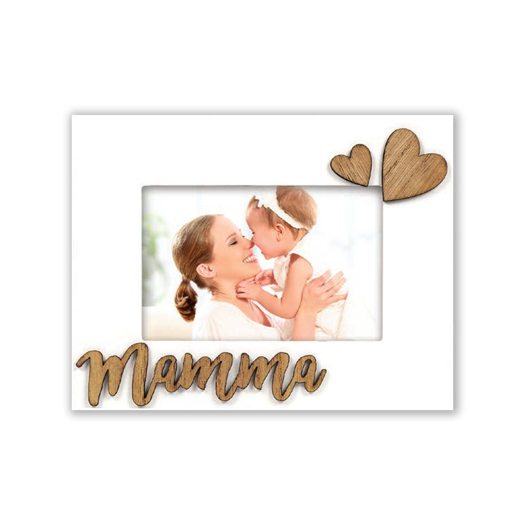 Cornice da Tavolo Famiglia - Portafoto in Legno con Scritta