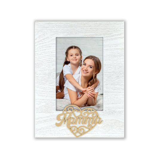Cornice da Tavolo Famiglia - Portafoto in Legno con Scritta
