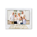 Cornice da Tavolo Famiglia - Portafoto in Legno con Scritta
