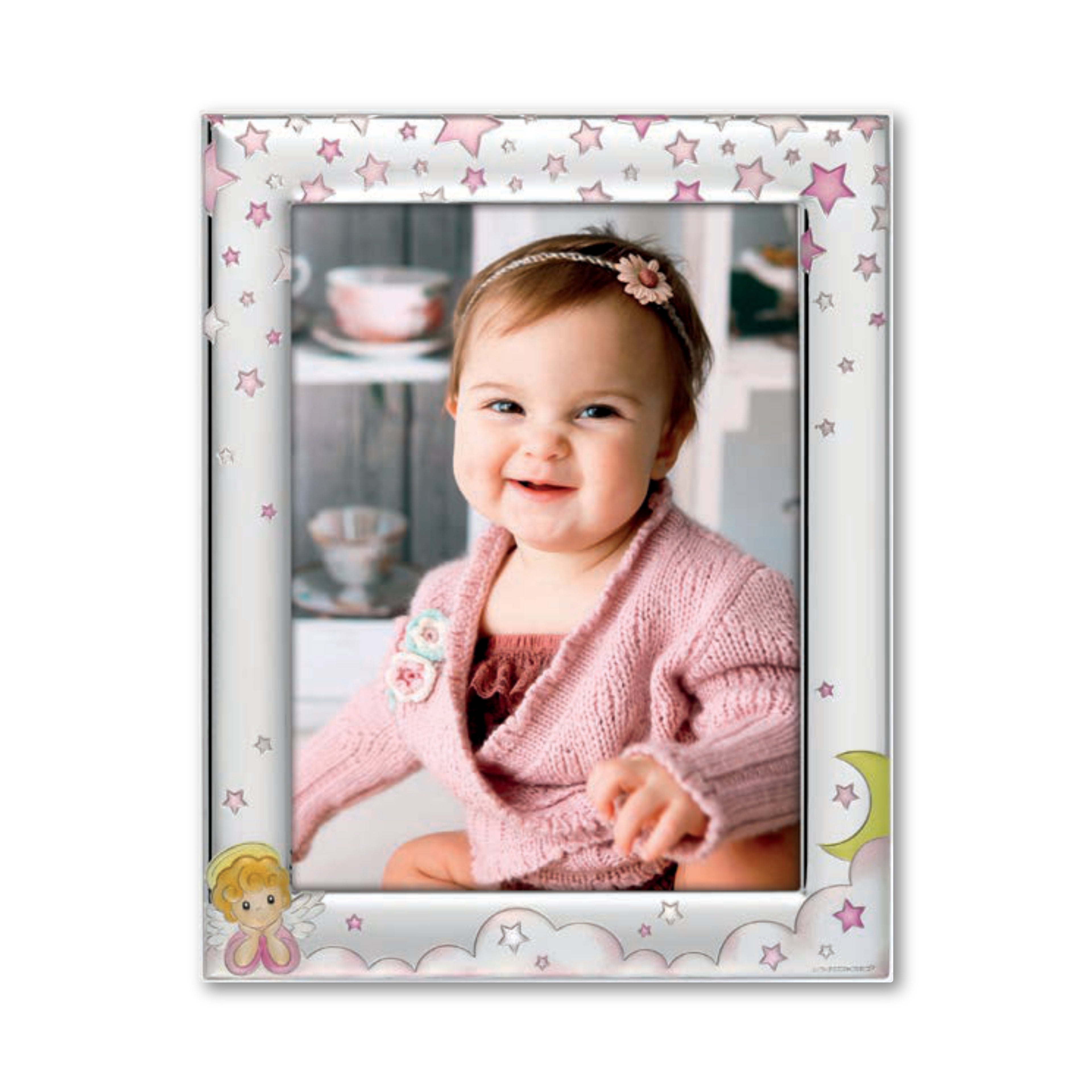 Cornice Portafoto Nascita e Neonato in Silver