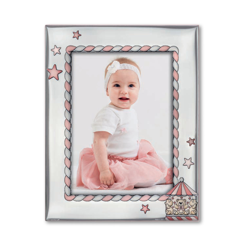 Cornice Portafoto Nascita e Neonato in Silver