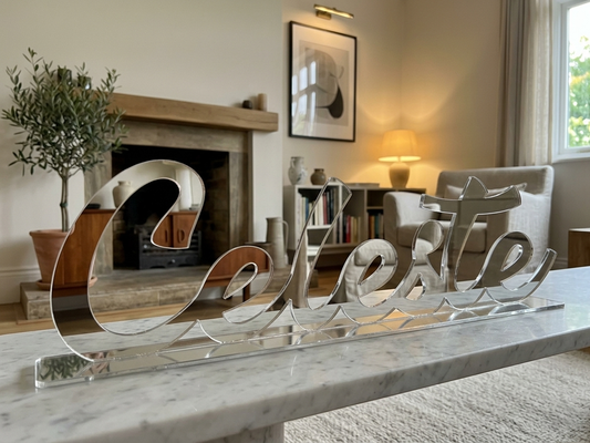 Scritta Sagomata Personalizzata - Decorazione 3D da Tavolo