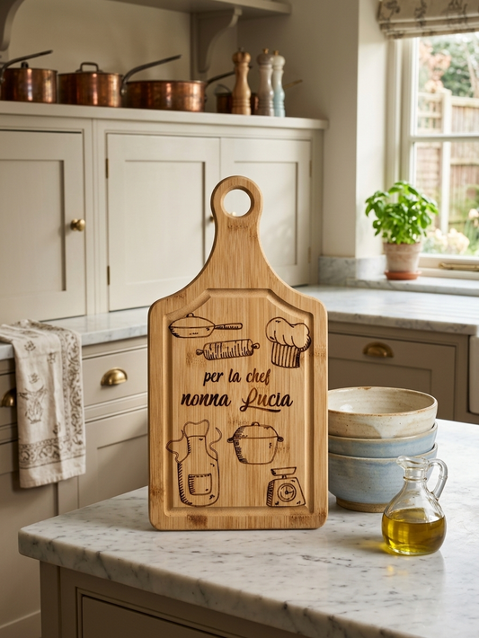 Tagliere Personalizzato con Incisione - Accessorio Cucina e Servizio