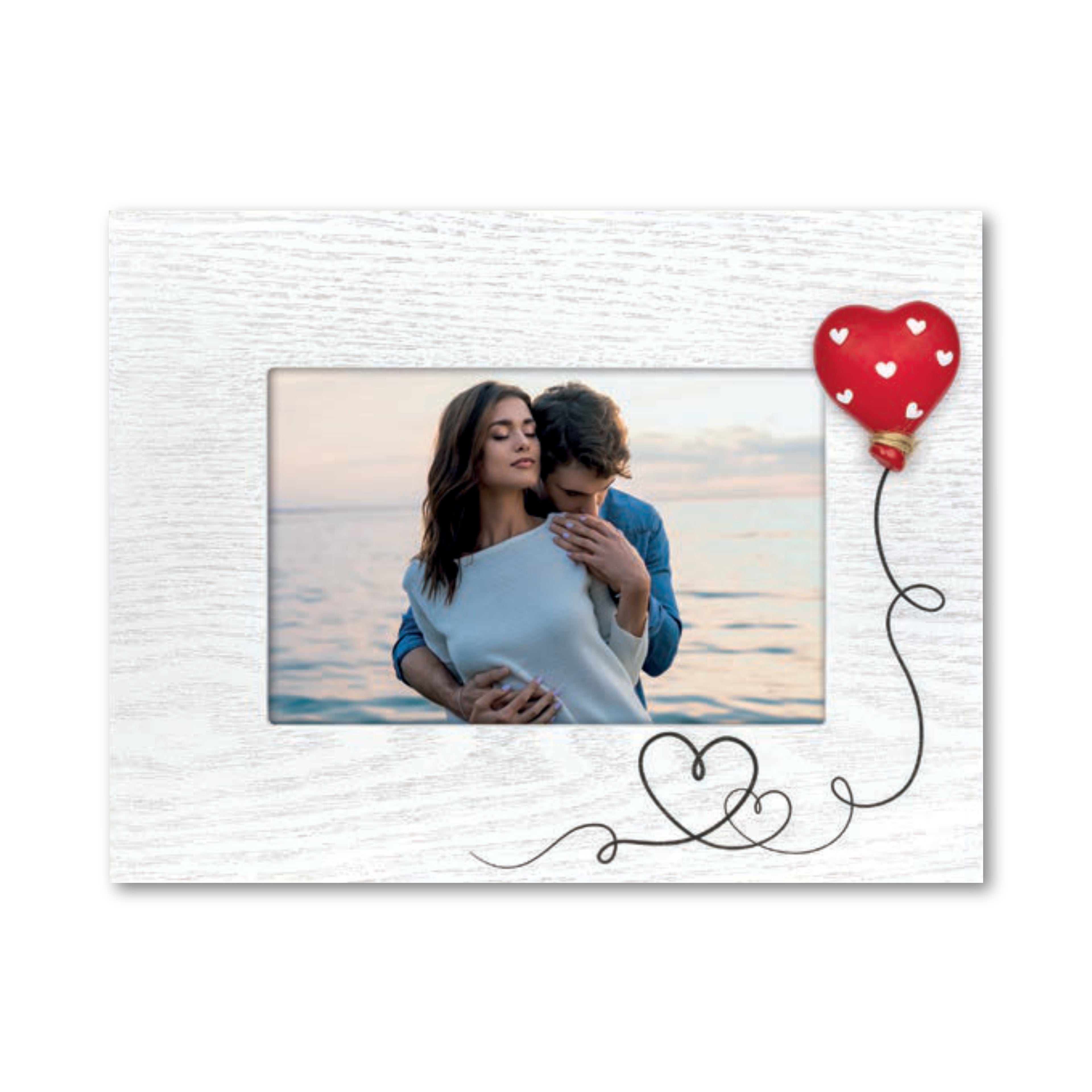 Cornice da Tavolo Love - Portafoto Romantico in Legno