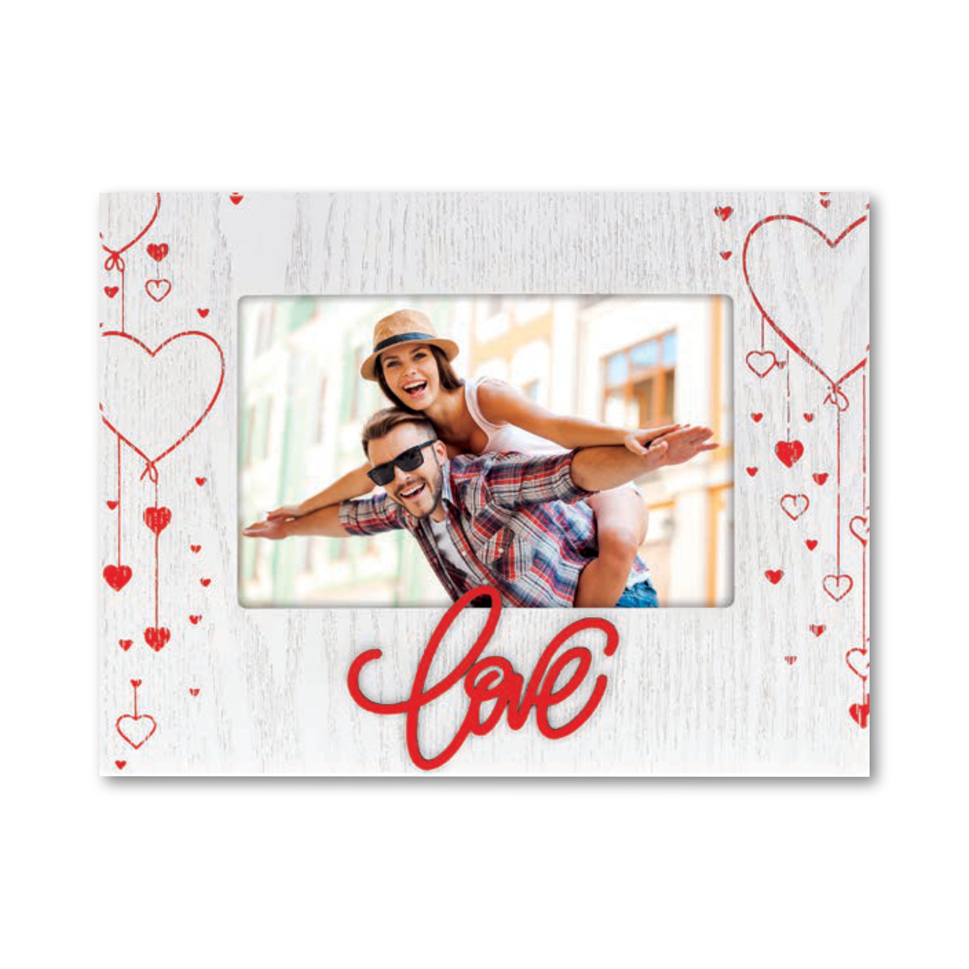 Cornice da Tavolo Love - Portafoto Romantico in Legno