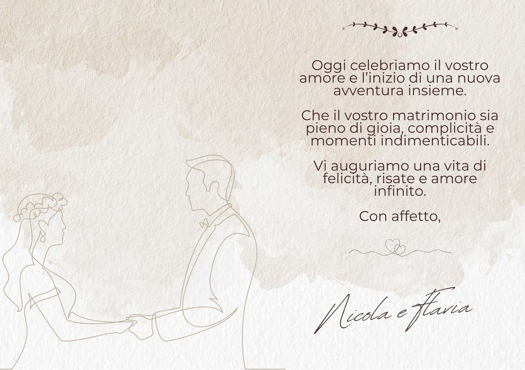 Biglietto auguri personalizzato pieghevole