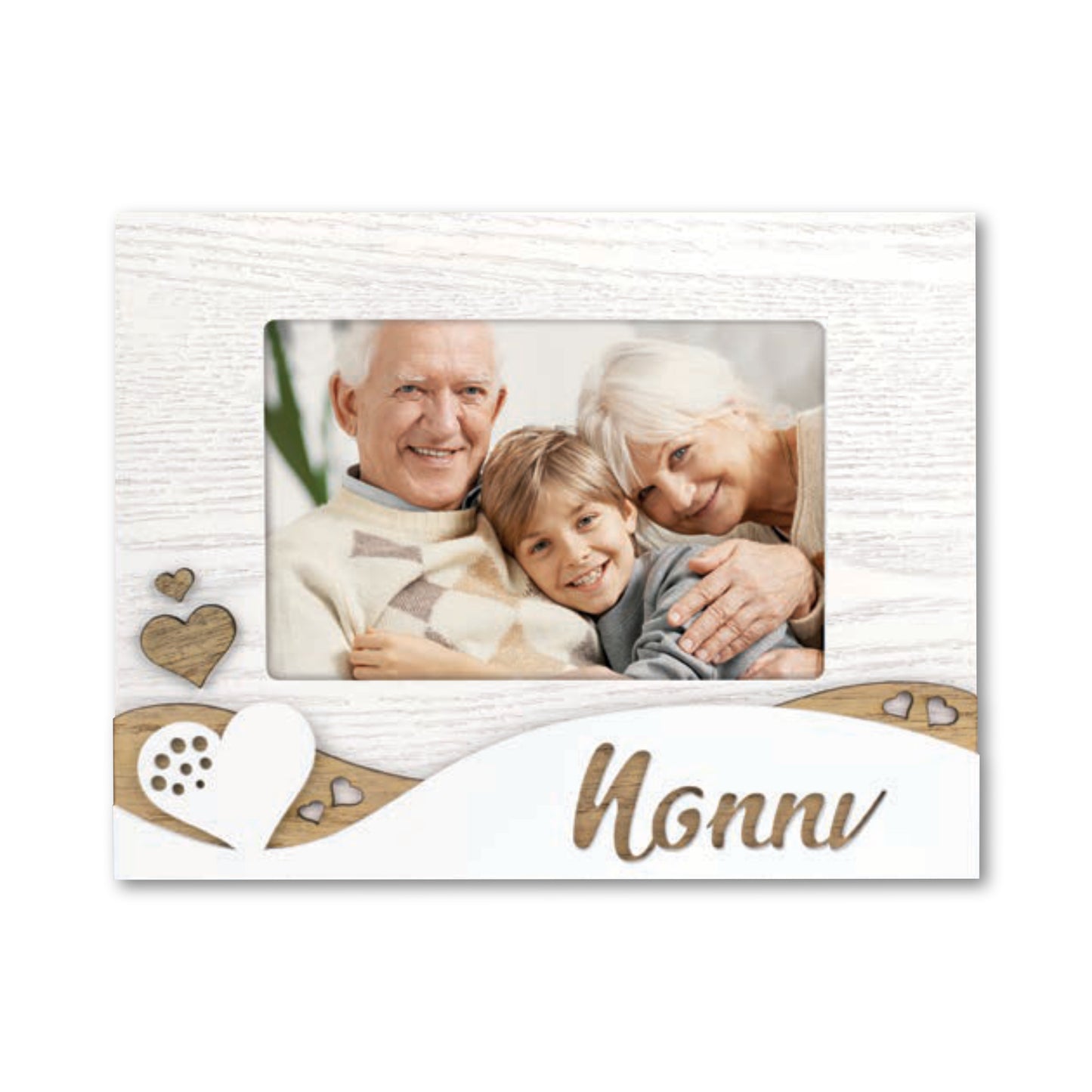 Cornice da Tavolo Famiglia - Portafoto in Legno con Scritta