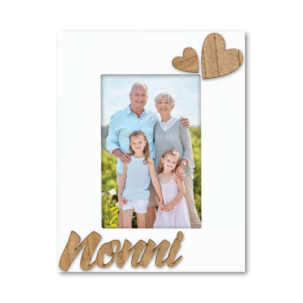 Cornice da Tavolo Famiglia - Portafoto in Legno con Scritta