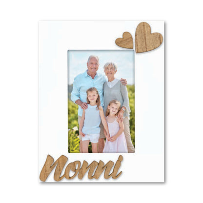 Cornice da Tavolo Mamma, Papà, Nonni, Zii e Padrini - Portafoto in Legno 10x15 Orizzontale o Verticale