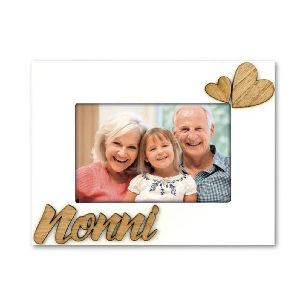 Cornice da Tavolo Famiglia - Portafoto in Legno con Scritta