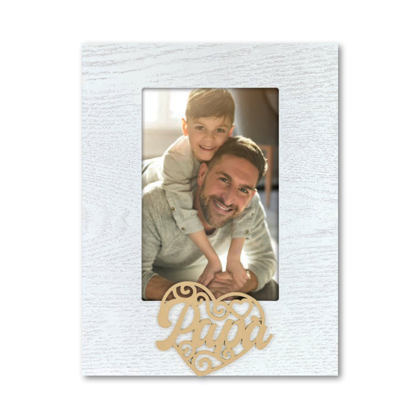 Cornice da Tavolo Famiglia - Portafoto in Legno con Scritta