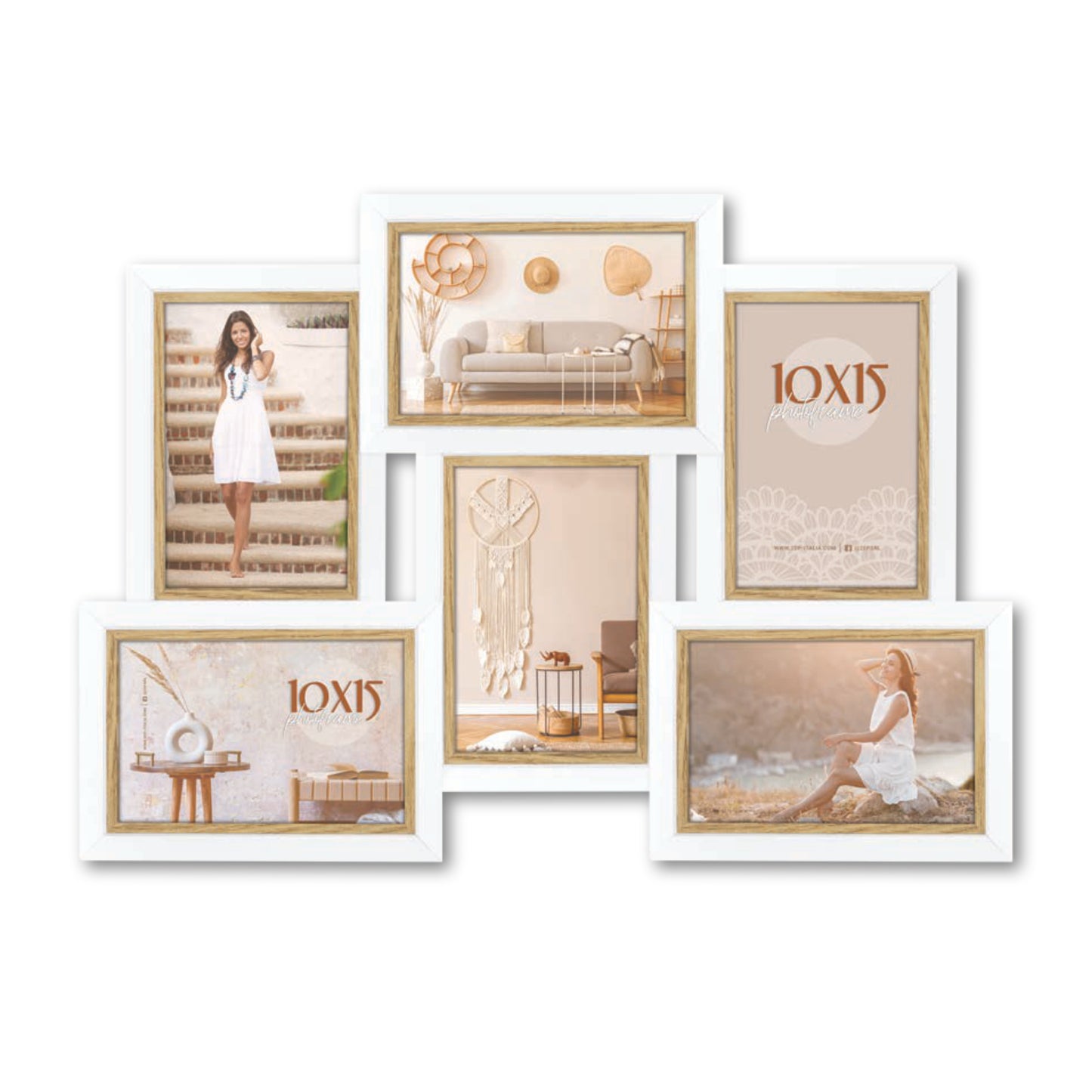 Cornice Multifoto Moderna - Portafoto Multiframe per Famiglia e Ricordi