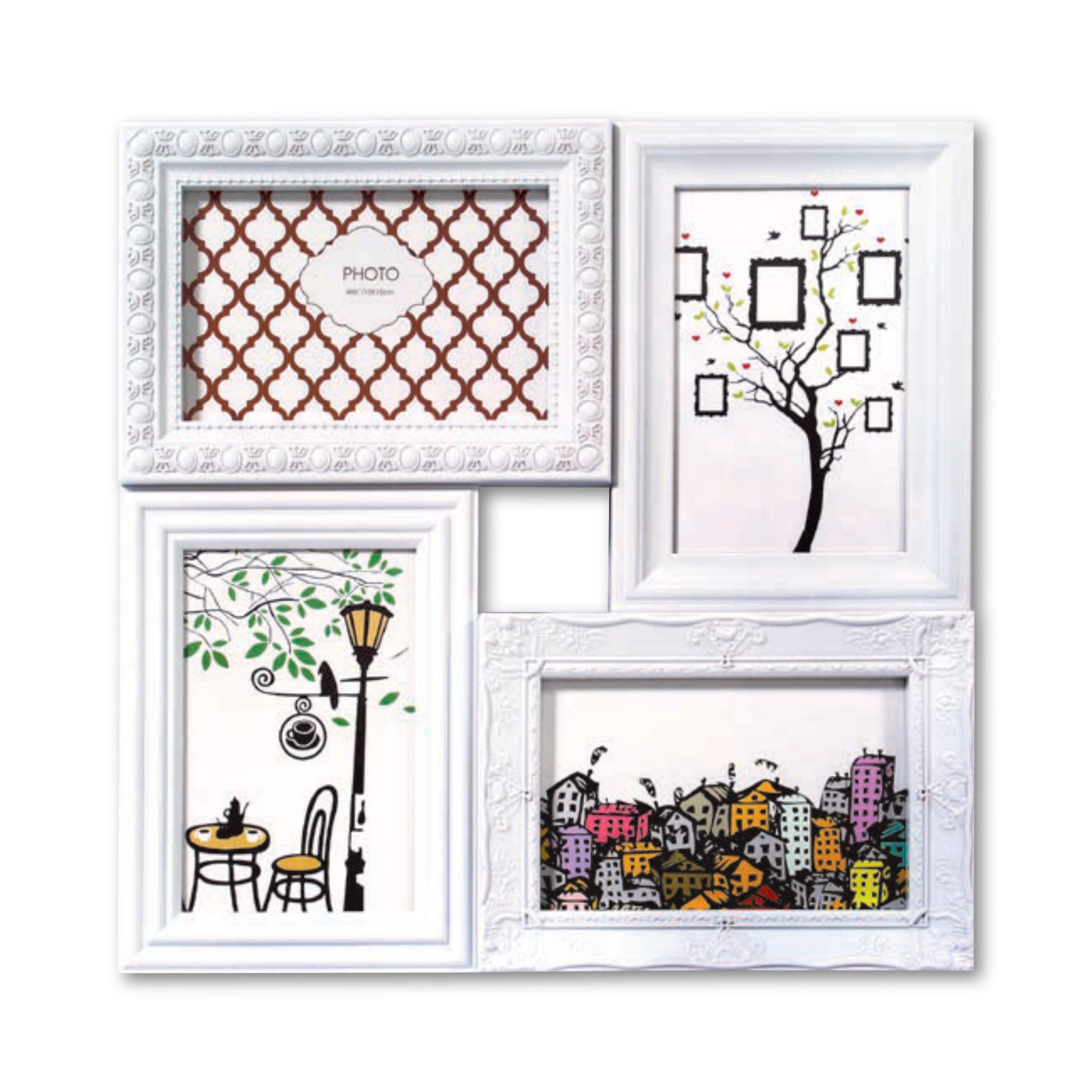 Cornice Multifoto Moderna - Portafoto Multiframe per Famiglia e Ricordi
