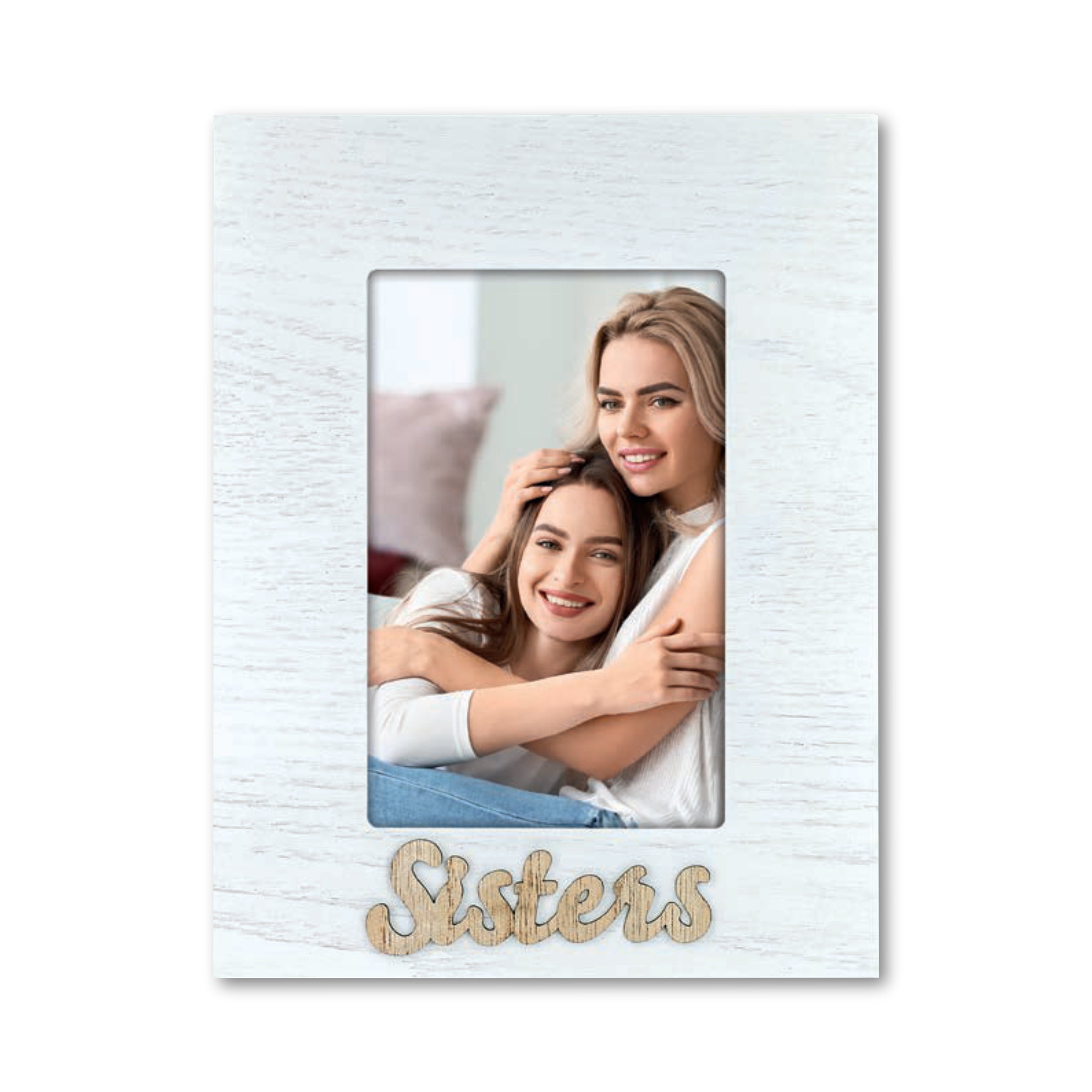 Cornice da Tavolo Famiglia - Portafoto in Legno con Scritta