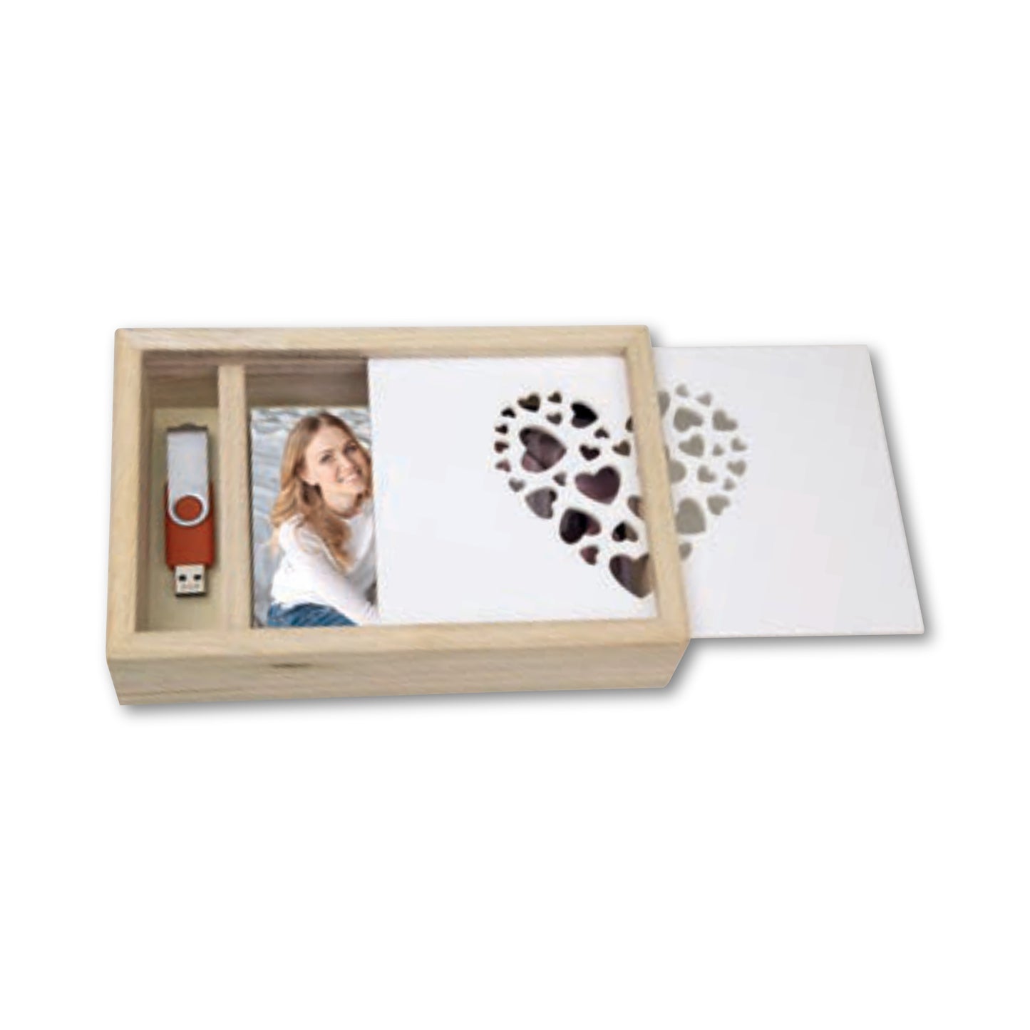 Scatola Box Porta Foto in Legno - Contenitore Ricordi Personalizzato