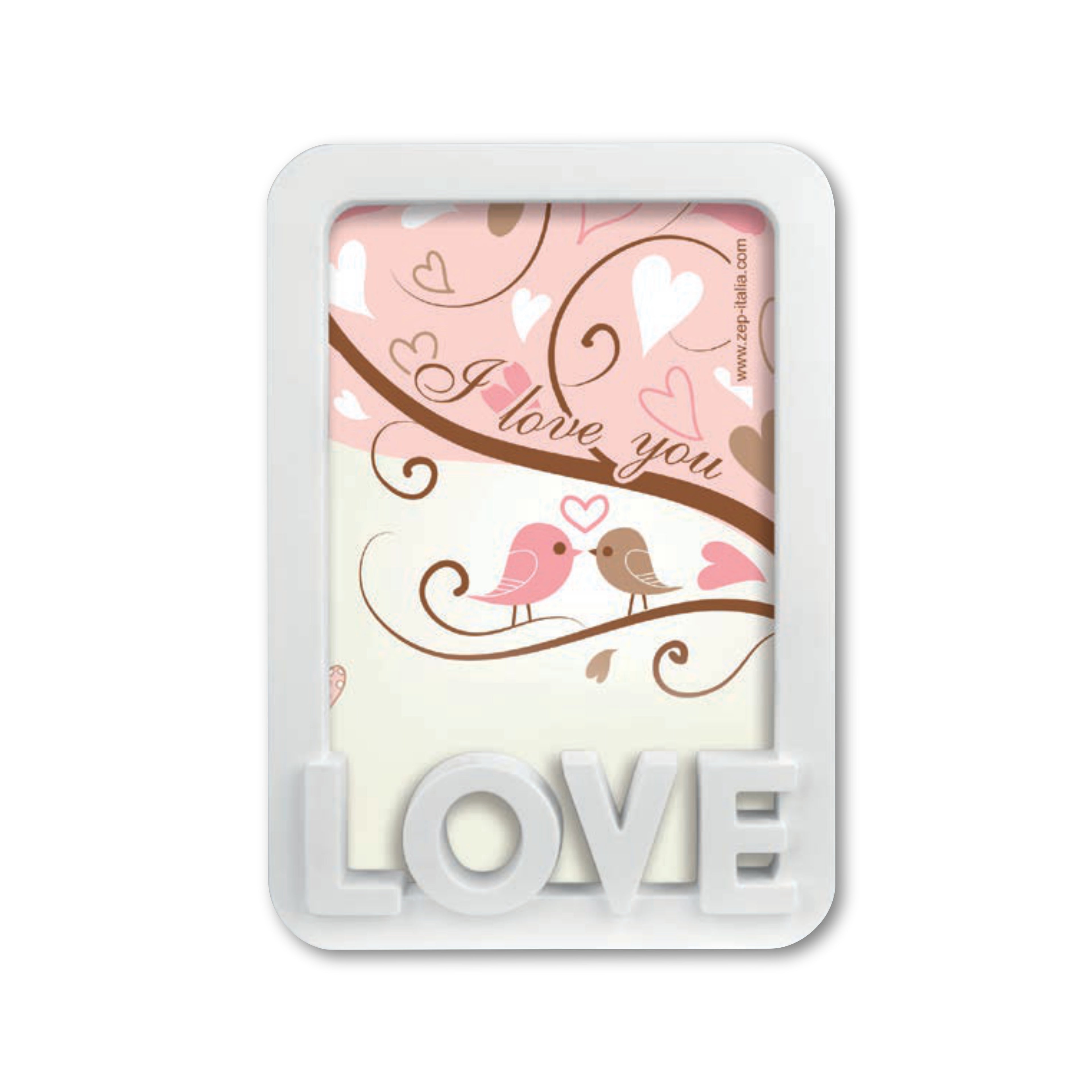 Cornice da Tavolo Love - Portafoto Romantico in Legno