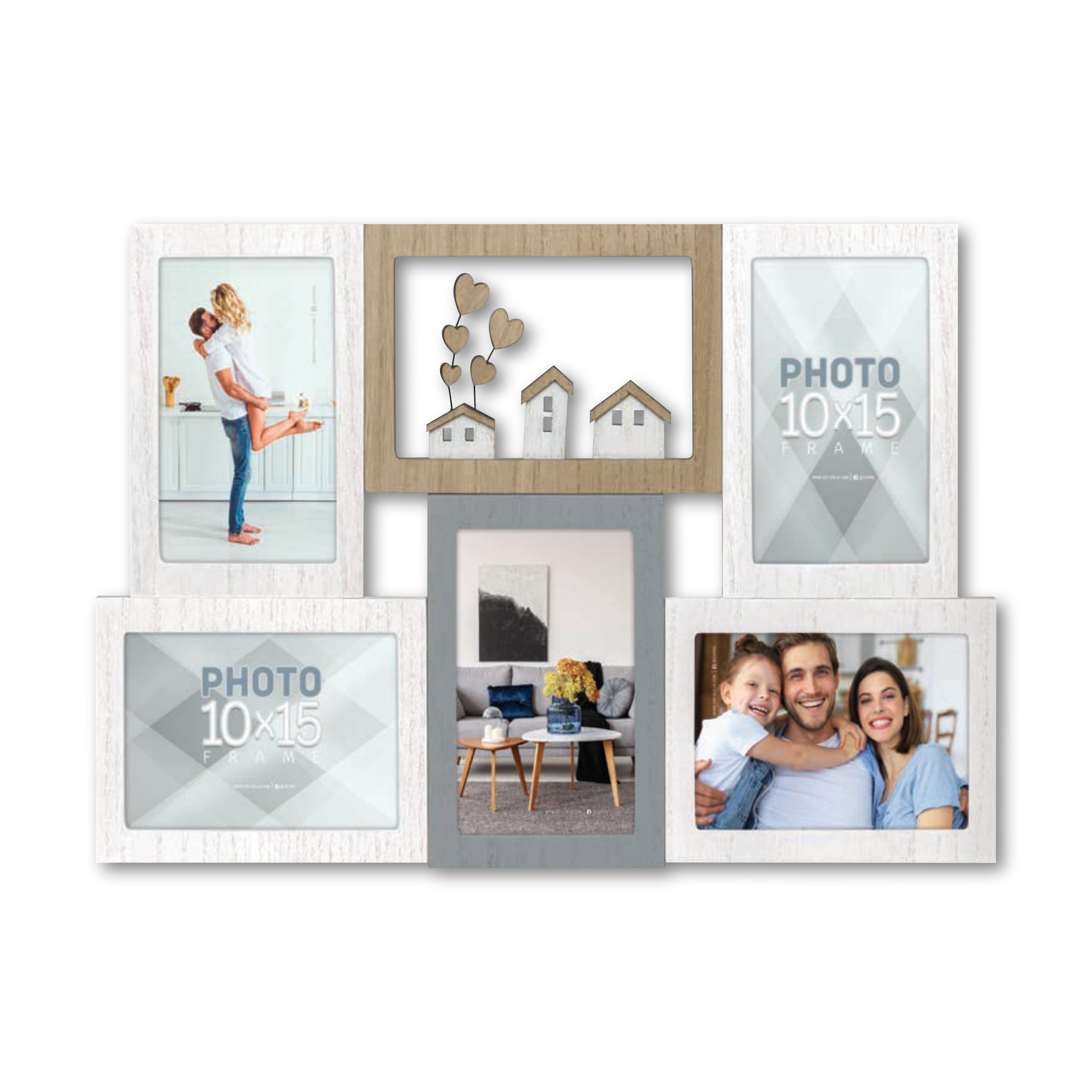 Cornice Multifoto Moderna - Portafoto Multiframe per Famiglia e Ricordi