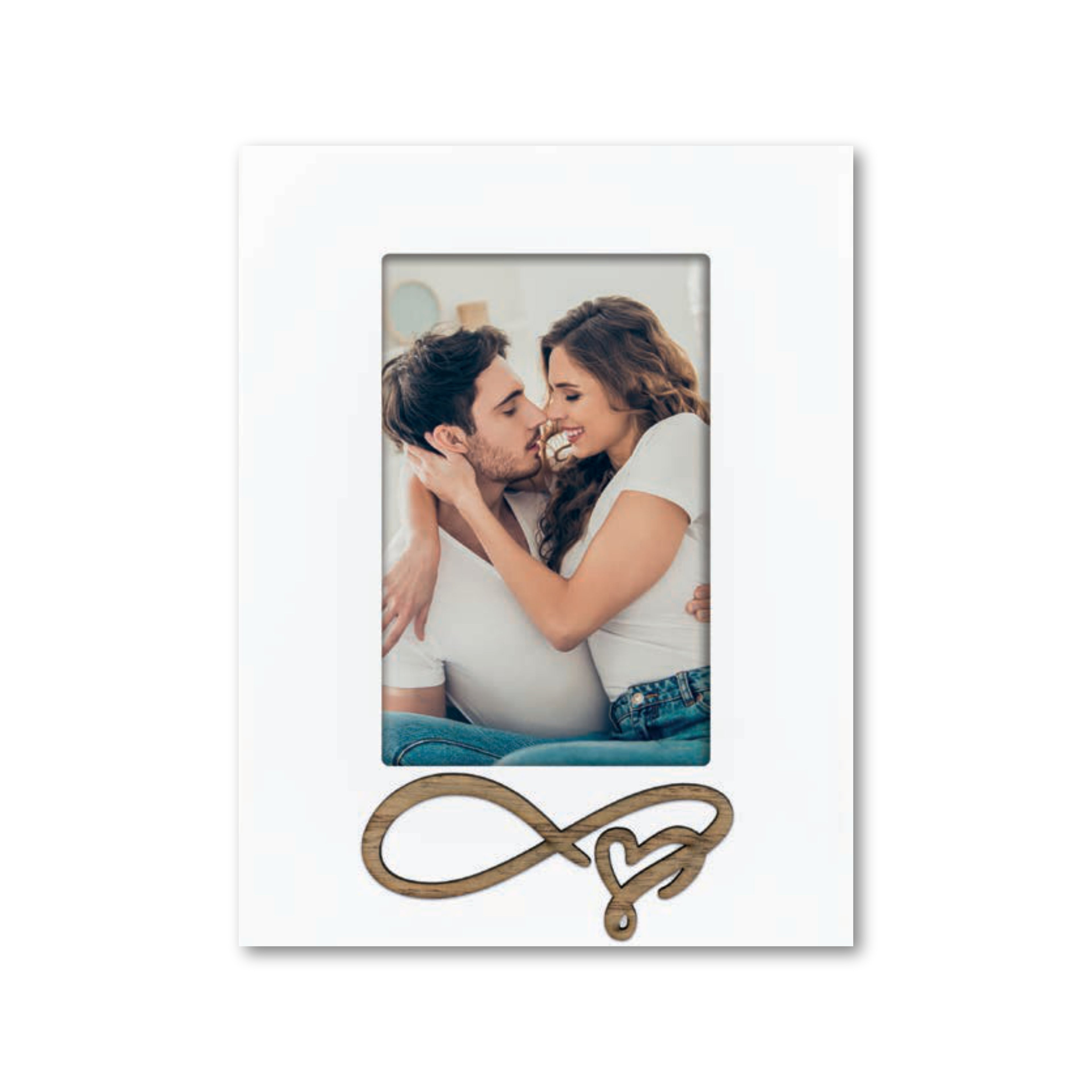 Cornice da Tavolo Love - Portafoto Romantico in Legno