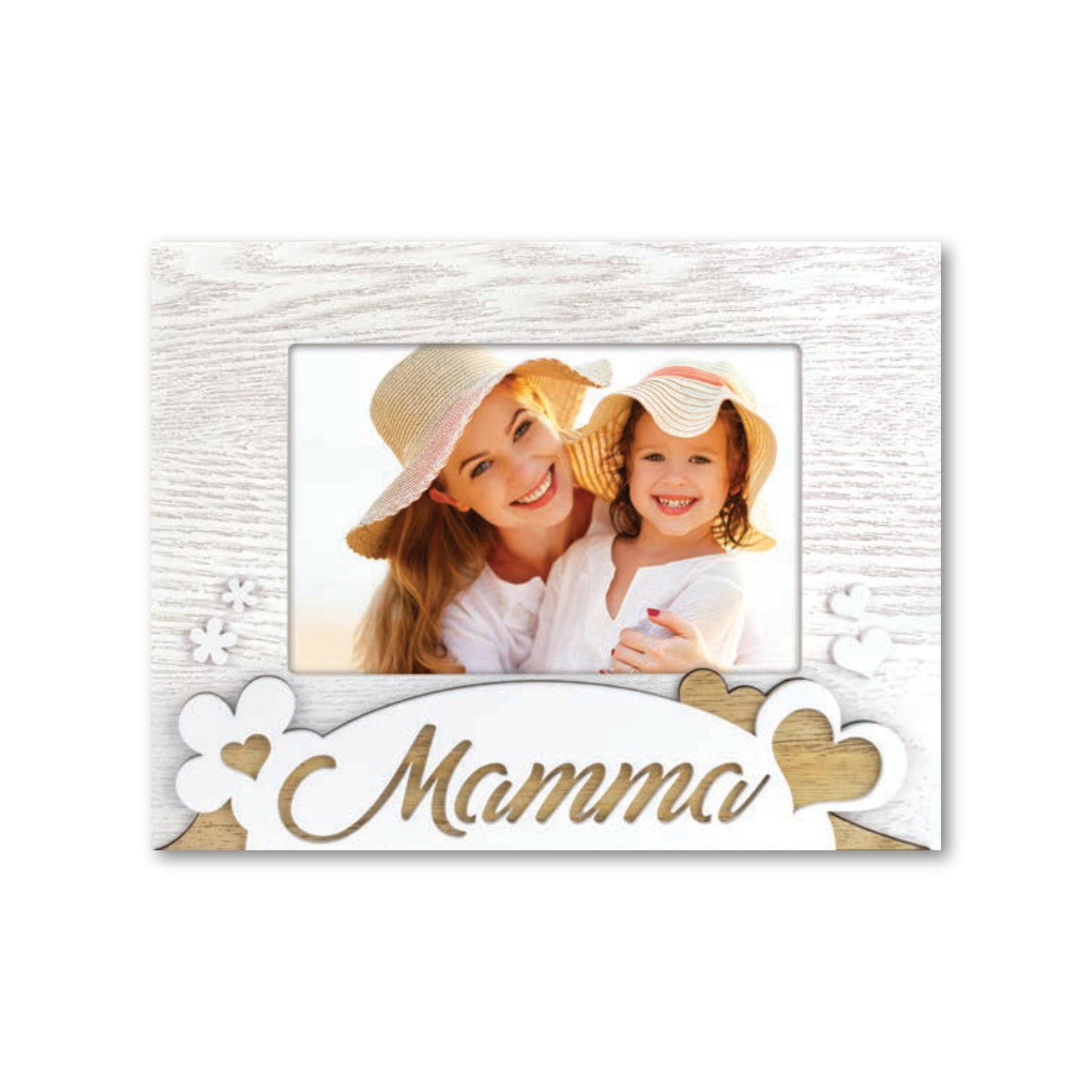 Cornice da Tavolo Famiglia - Portafoto in Legno con Scritta