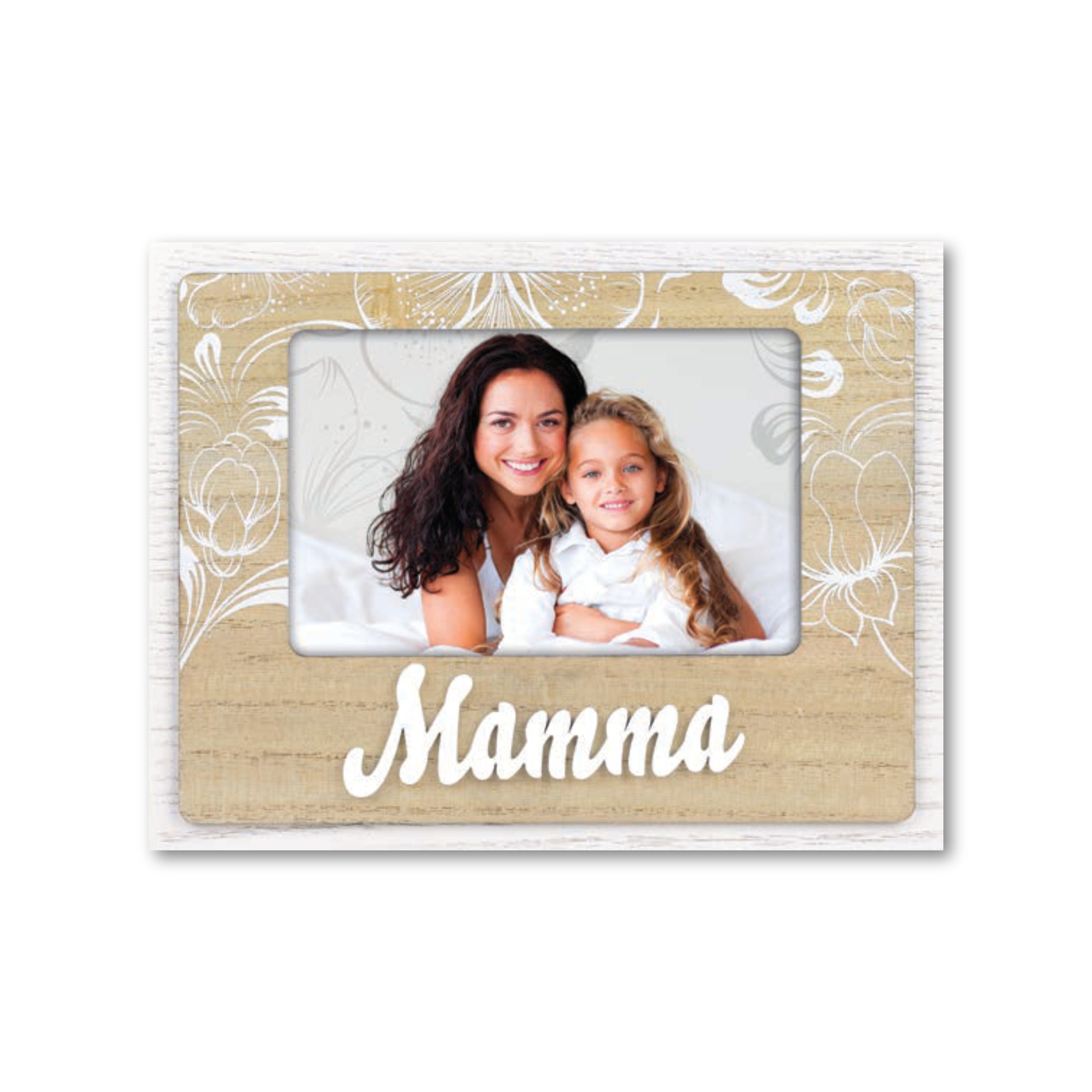 Cornice da Tavolo Famiglia - Portafoto in Legno con Scritta