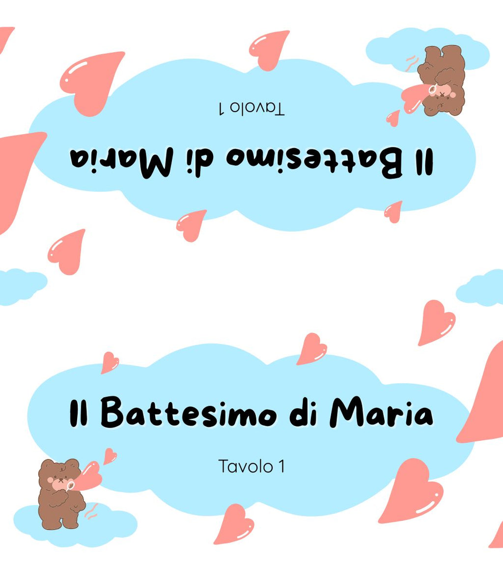 Cavallotto Segnaposto Pieghevole Personalizzato