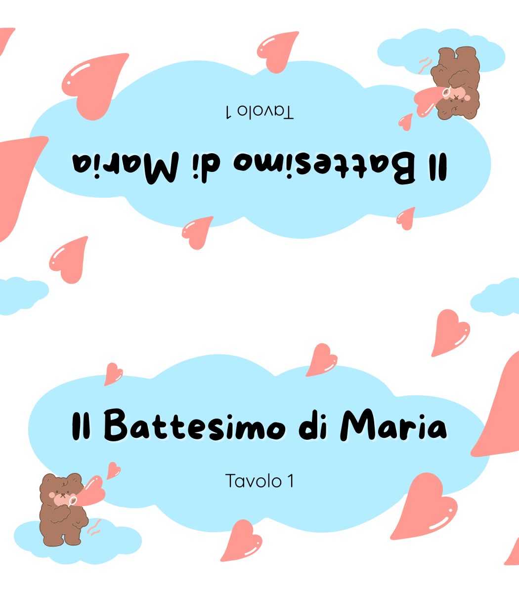 Cavallotto Segnaposto Pieghevole Personalizzato