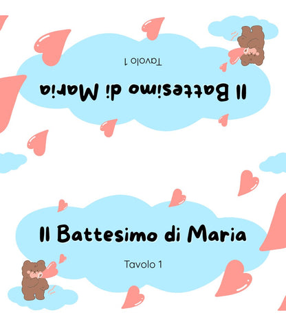 Cavallotto Segnaposto Pieghevole Personalizzato