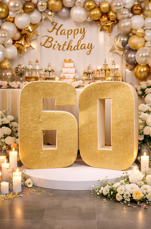 Scritta Personalizzata Glitter per Eventi - Decorazione Luccicante per Compleanni
