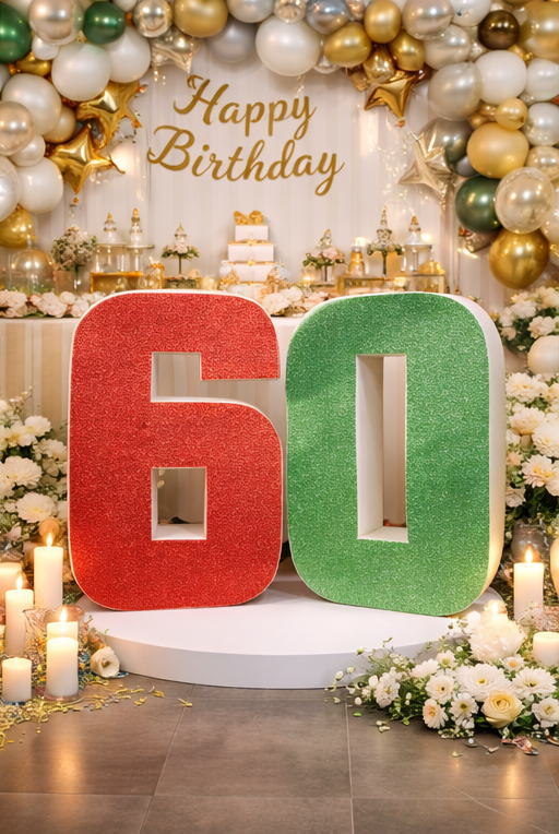 Scritta Personalizzata Glitter per Eventi - Decorazione Luccicante per Compleanni