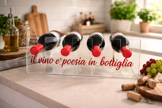 Portabottiglie di Design Personalizzato - Cantinetta da Tavolo Moderna