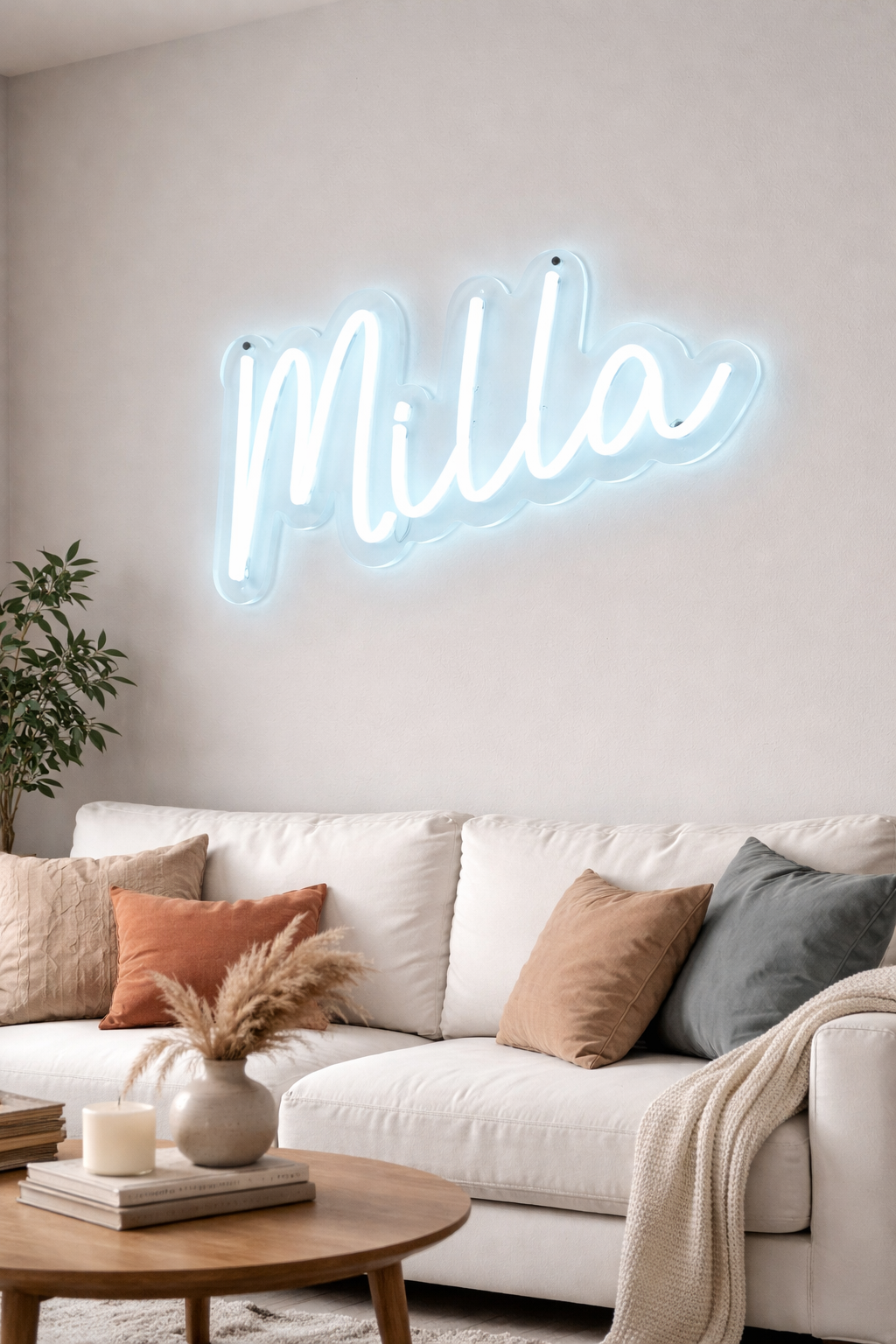 Insegna LED Personalizzata con Nome - Lampada Decorativa da Parete