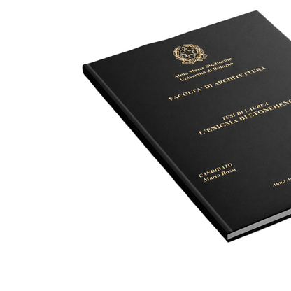 Stampa e Rilegatura Tesi di Laurea Online - Copertina Personalizzata Oro, Argento o Nero