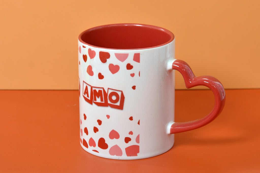 Tazza con manico a cuore personalizzata