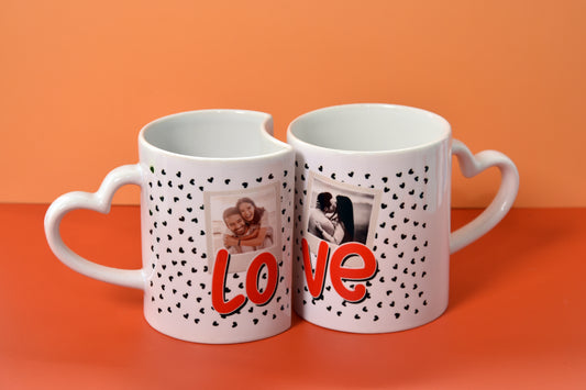 Set di Tazze da Colazione a Cuore Personalizzabile