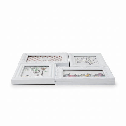 Cornice Multifoto da Tavolo in Plastica - Portafoto Multiframe per Famiglia e Ricordi