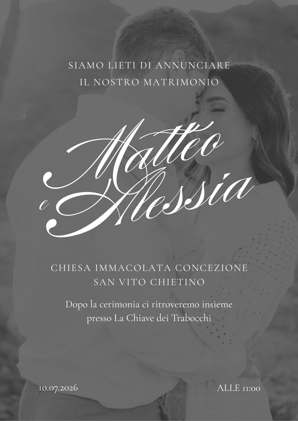 Invito Personalizzato Classico per Eventi