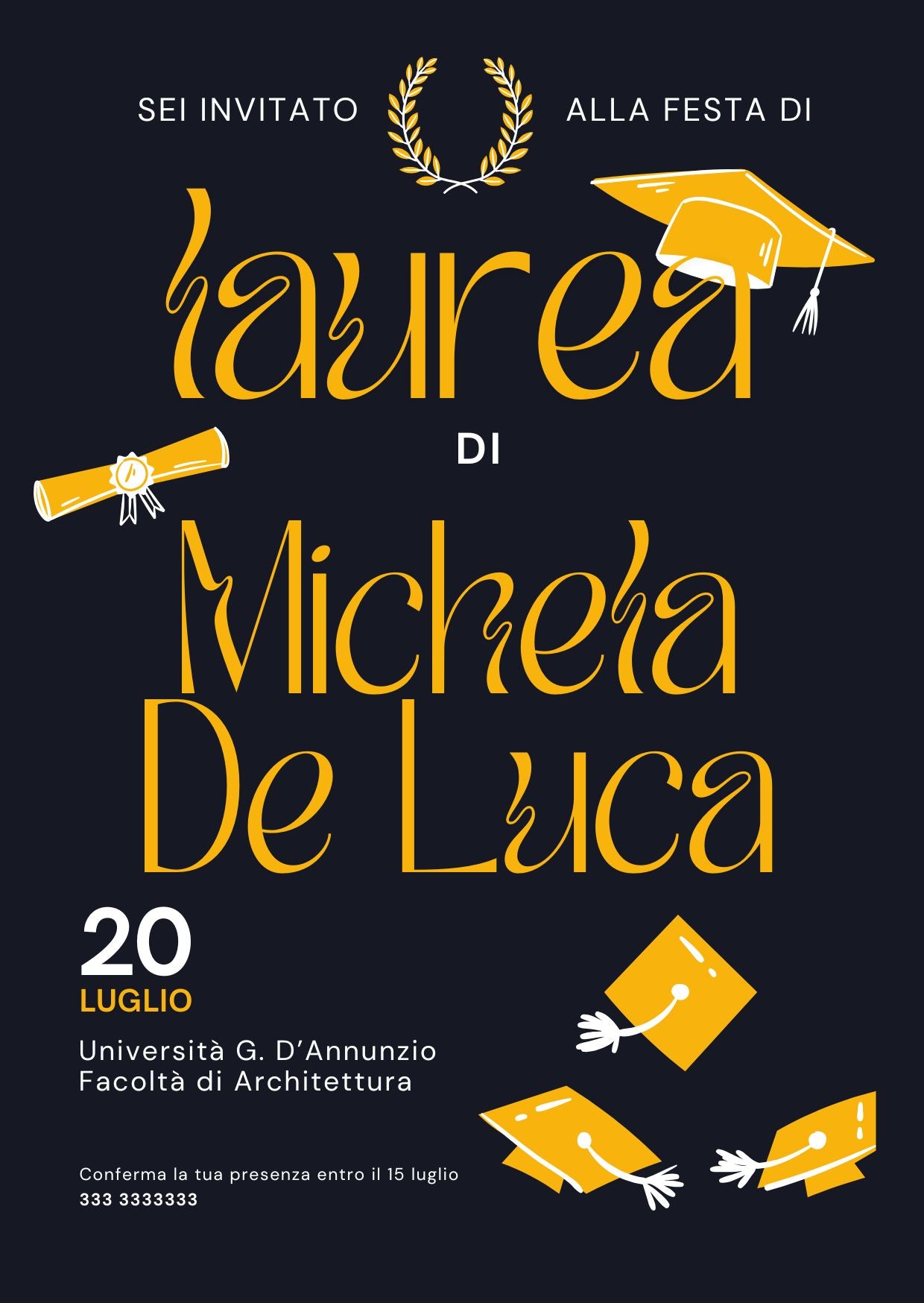 Invito Personalizzato Classico per Eventi