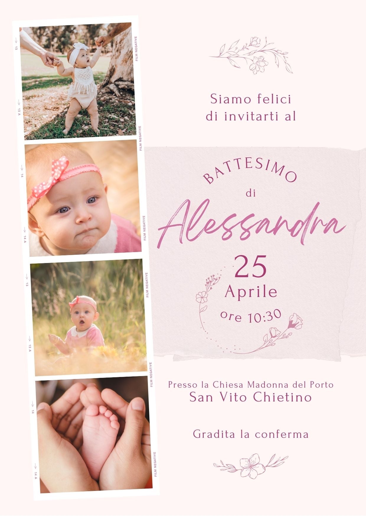 Invito Personalizzato Classico per Eventi