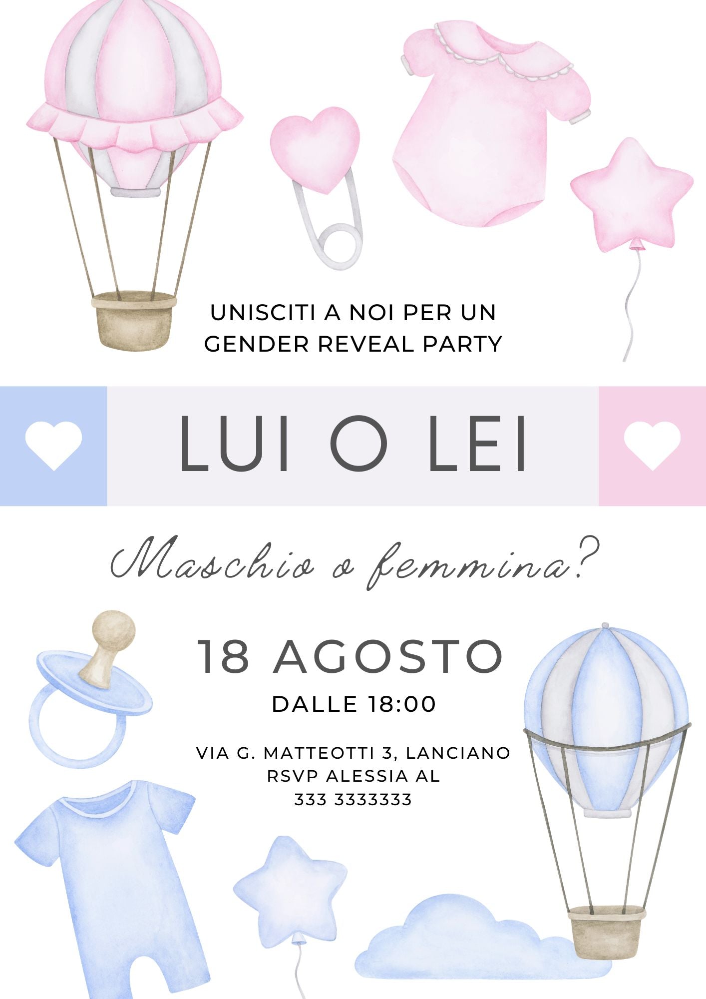 Invito Personalizzato Classico per Eventi
